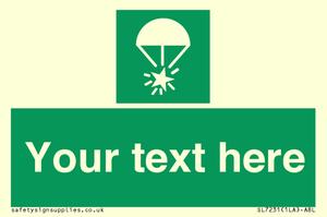 Custom sign safe condition Rocket parachute flare